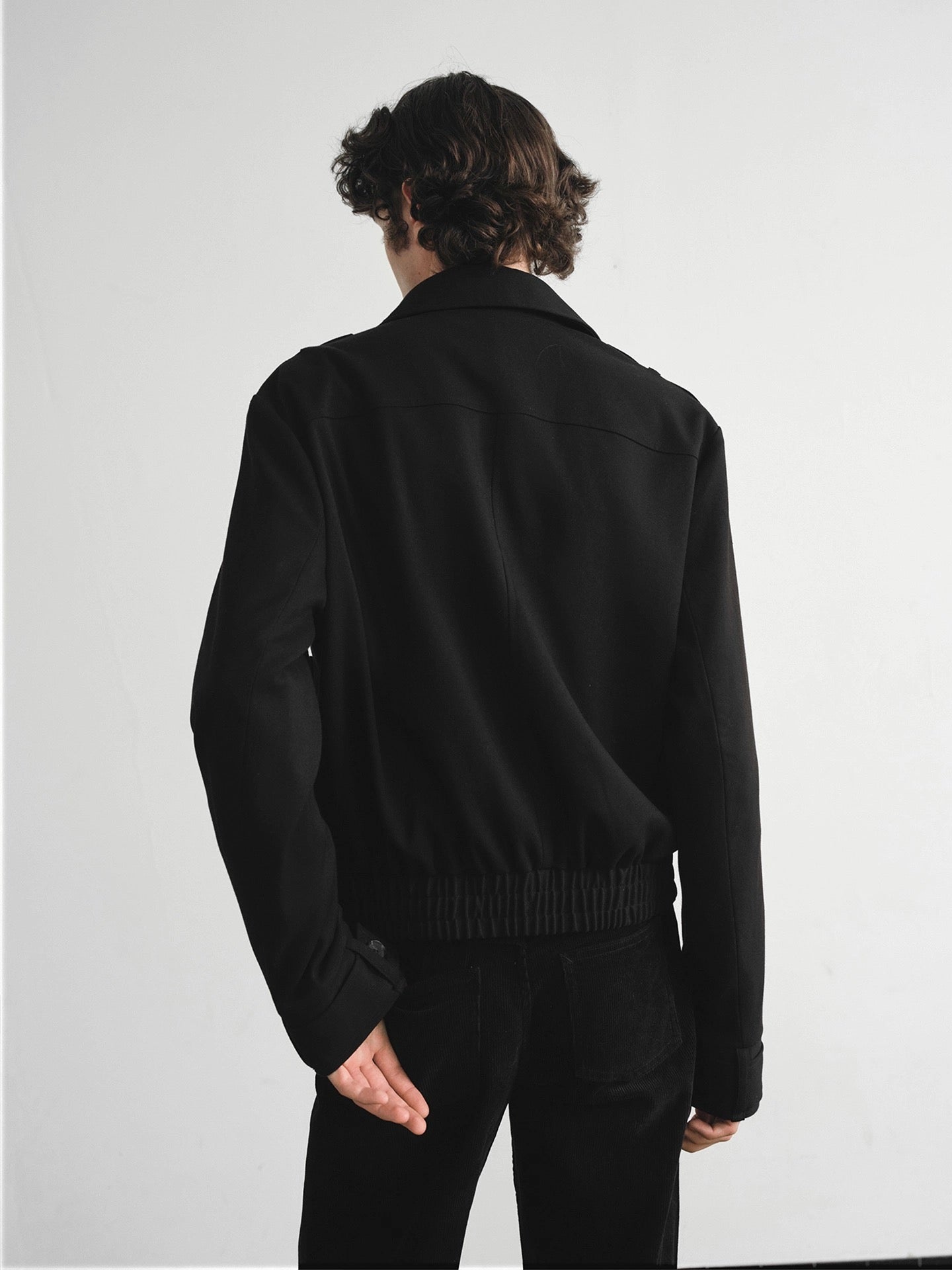 CASUAL WOOL BLEND HARRINGTON JACKET