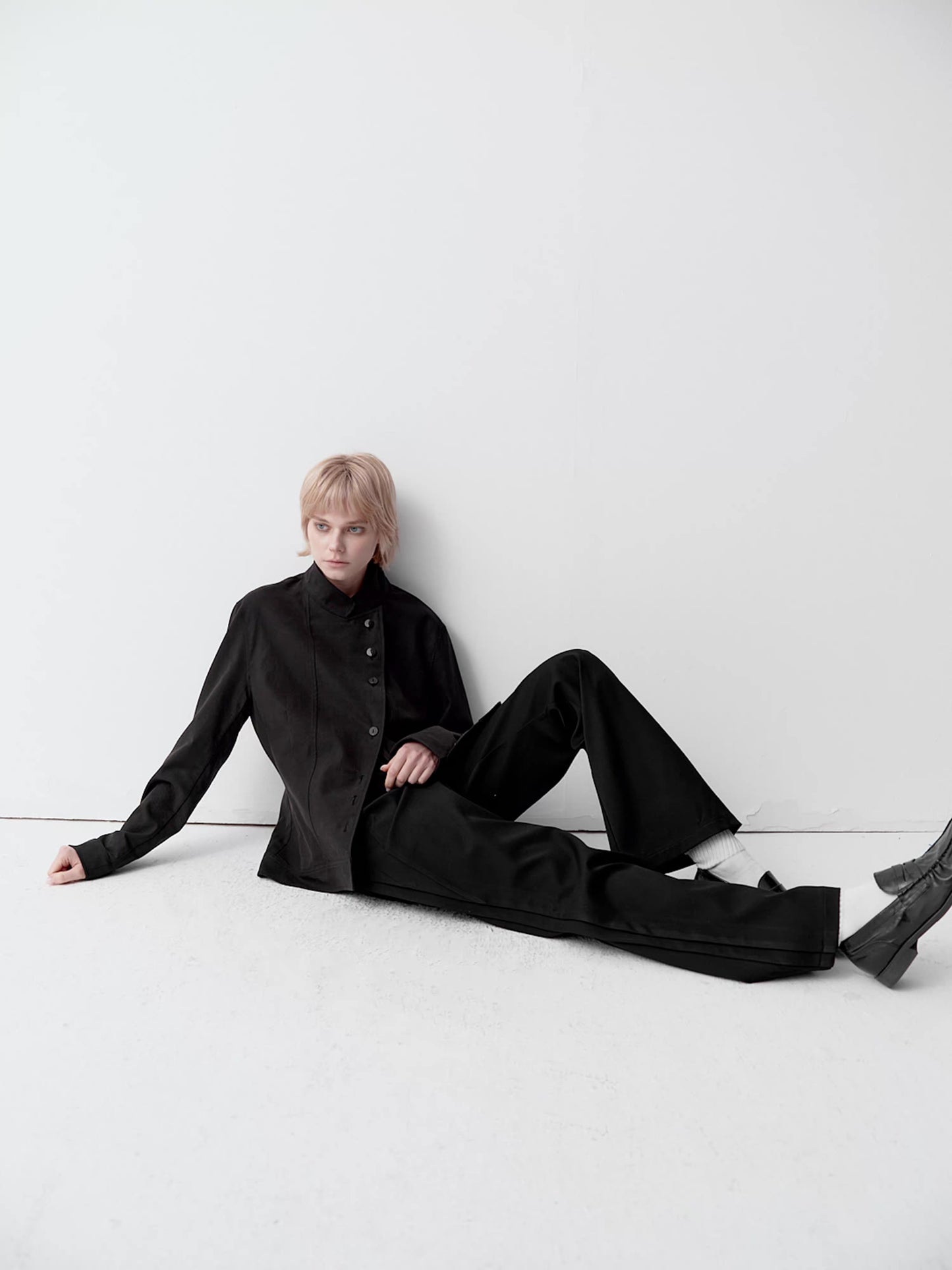 ASYMMETRIC BUTTON JACKET