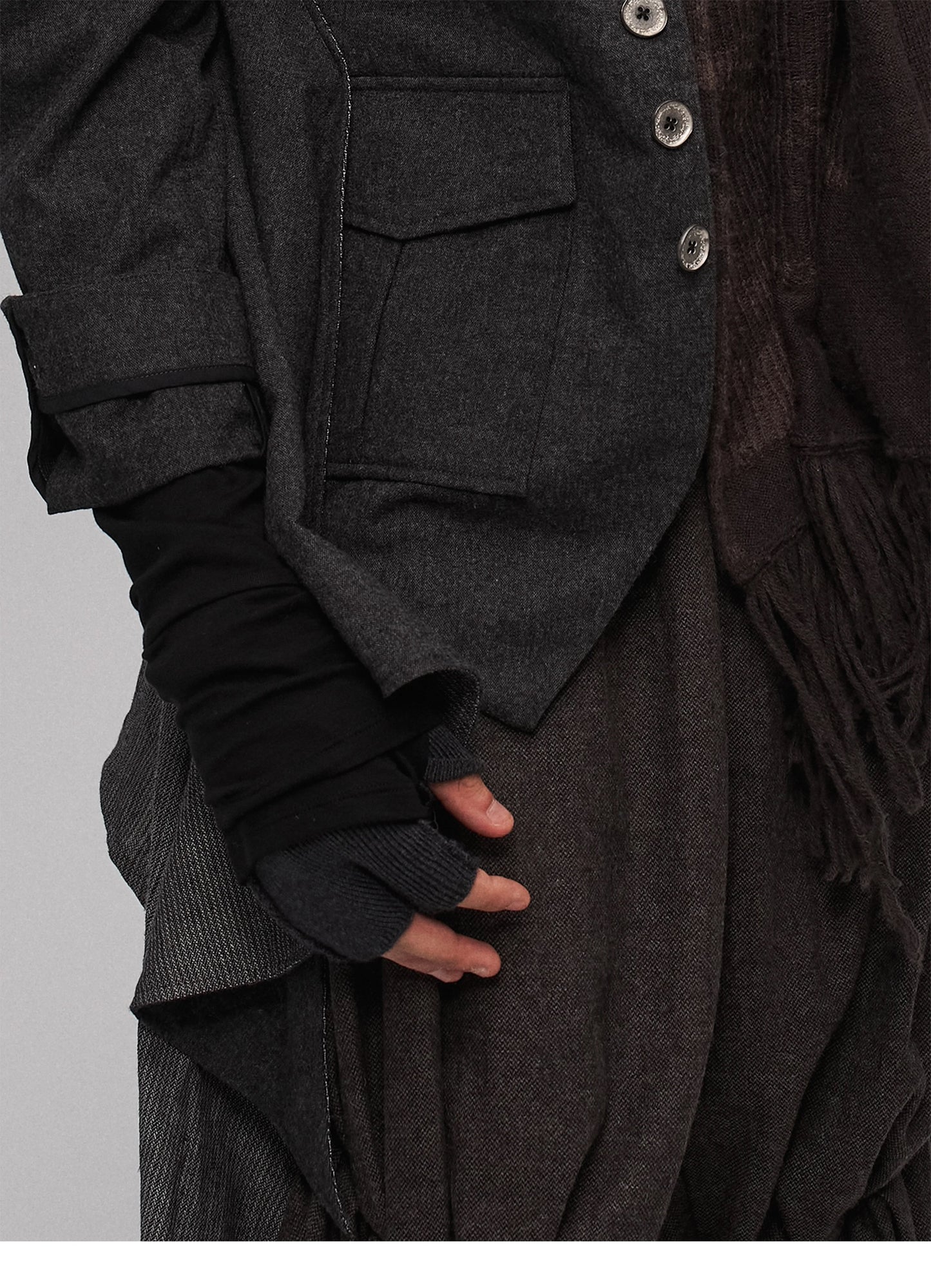 HALF-FINGER KNIT GLOVES