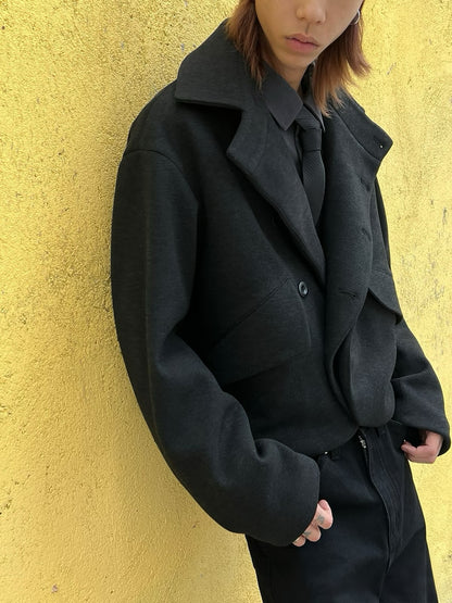 COCOON JACKET WITH CASHMERE BLEND