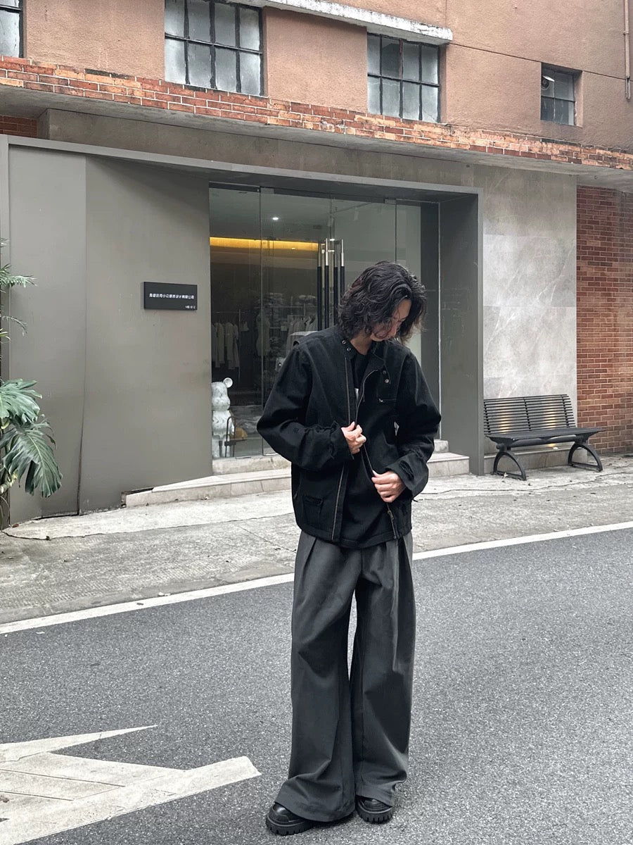 PLEATED BUCKLE TROUSERS