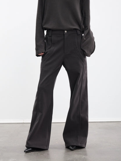 TWO-TONE WIDE-LEG PANTS