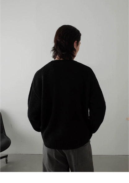 RETRO V-NECK KNIT SWEATER