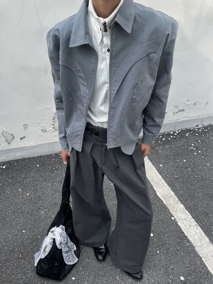 PLEATED BUCKLE TROUSERS