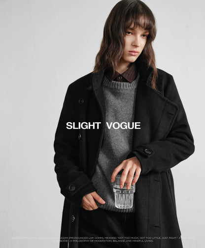 WOOL DOUBLE-BREASTED COAT