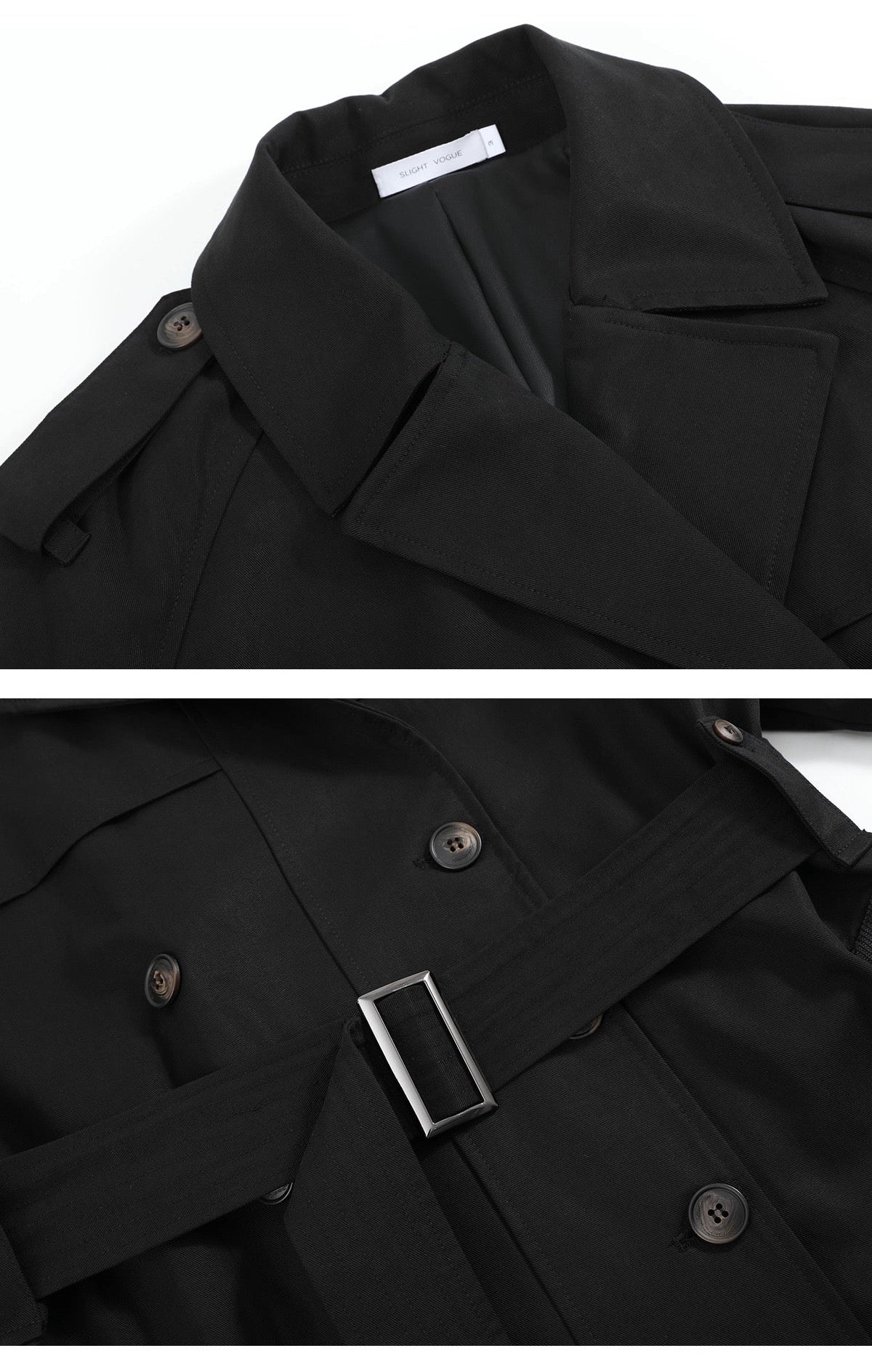 DOUBLE-BREASTED TENCEL TRENCH