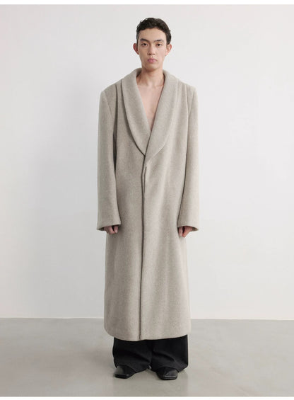 GREEN WOOL COLLAR COAT