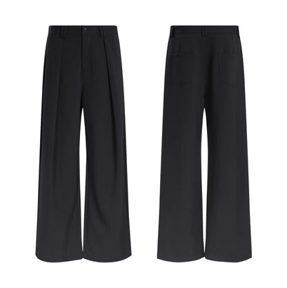 BLACK PLEATED SLACKS
