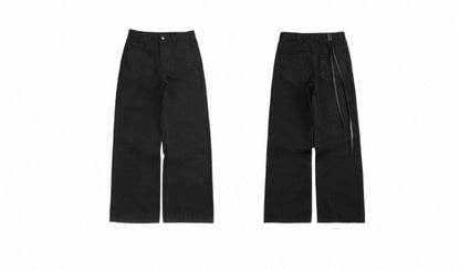 FADED BLACK LEATHER LEGGINGS