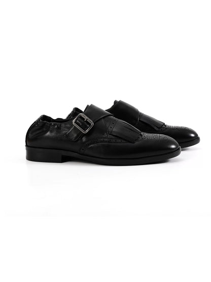 EMBROIDERED BROGUE LEATHER SHOES