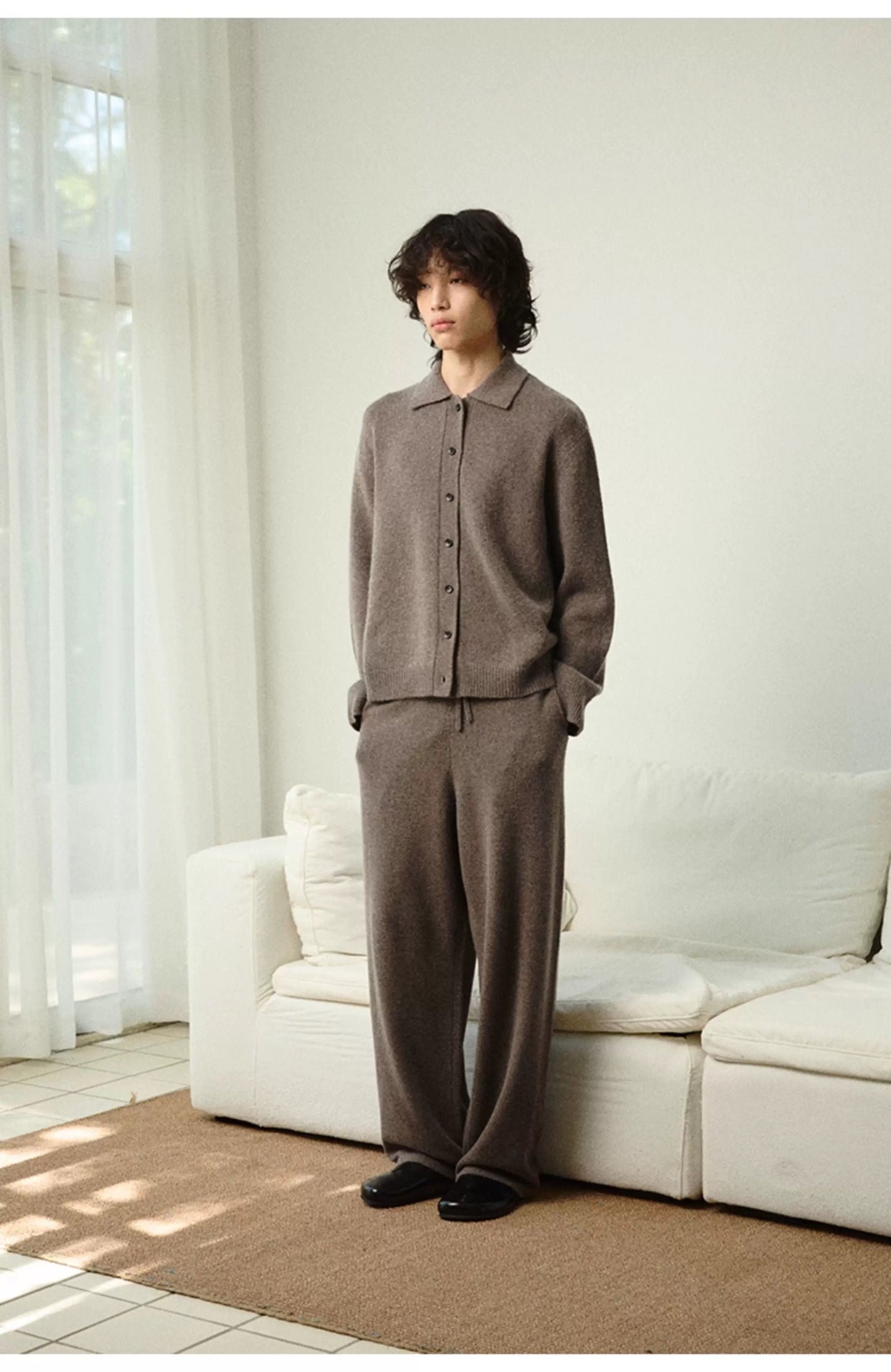 MERINO WOOL CASHMERE BLEND SWEATER