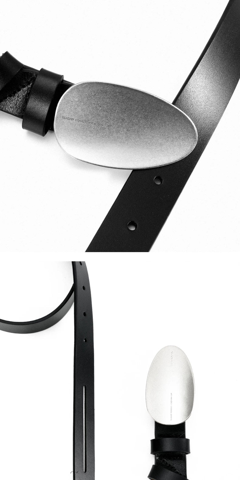 ANTIQUE SILVER ARC BUCKLE BELT