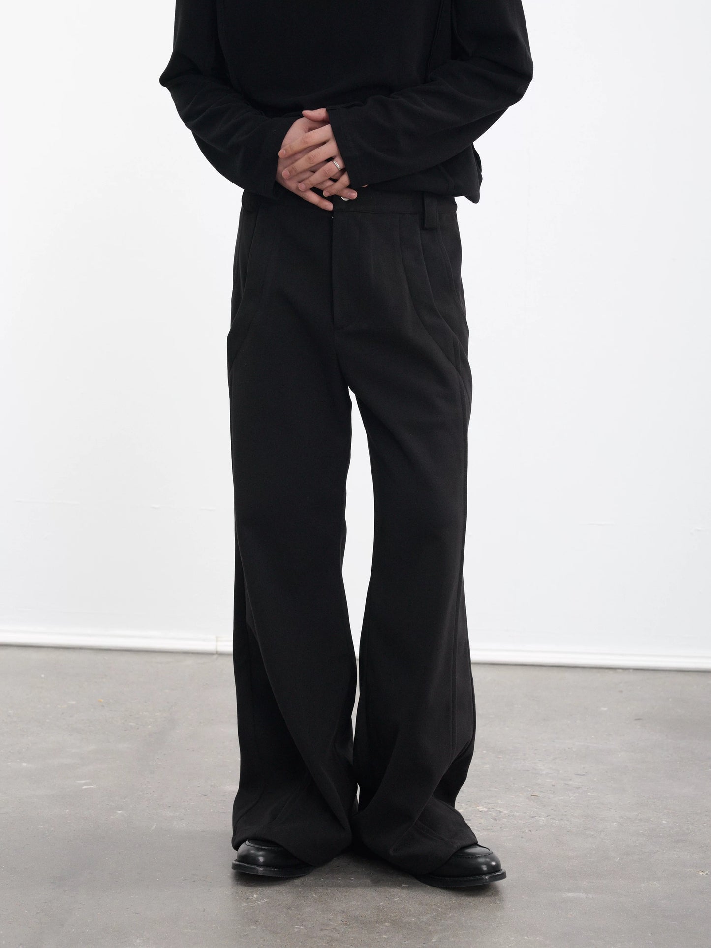 TWO-TONE WIDE-LEG PANTS