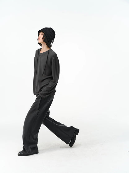 WARM V-NECK MERINO WOOL TOP