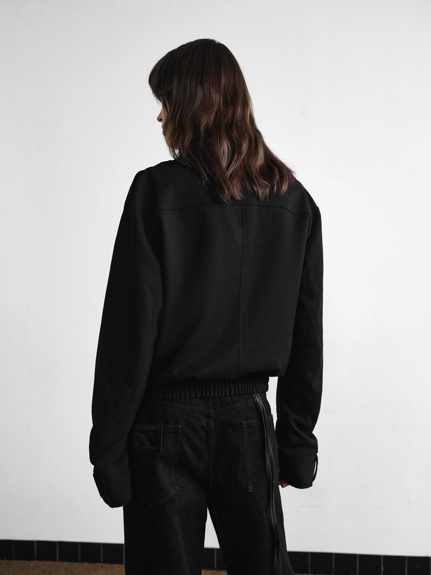 CASUAL WOOL BLEND HARRINGTON JACKET