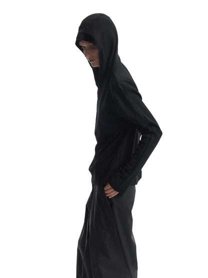 HOODED KNIT SWEATSHIRT