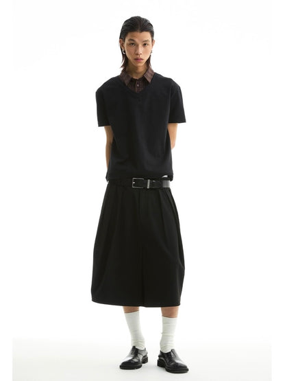 LAYERED KNIT SHIRT