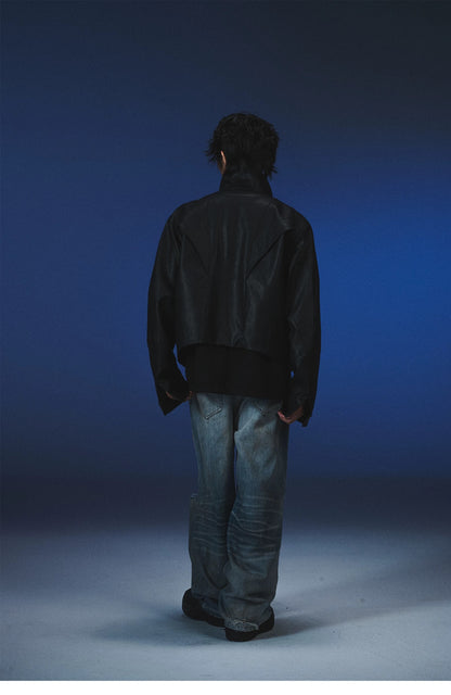 3D MACHETE LEATHER JACKET