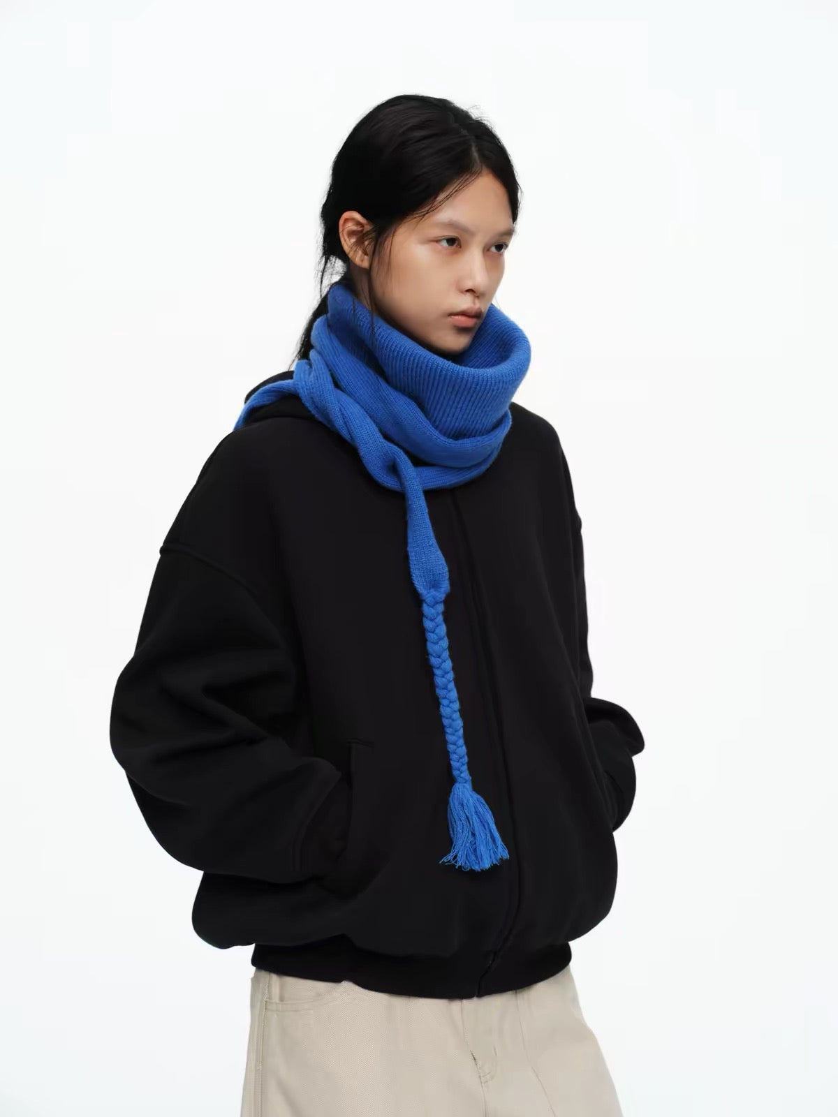 BLUE KNIT NECK WARMER