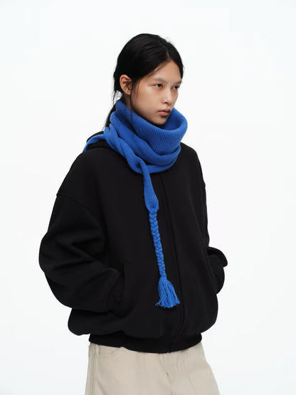 BLUE KNIT NECK WARMER