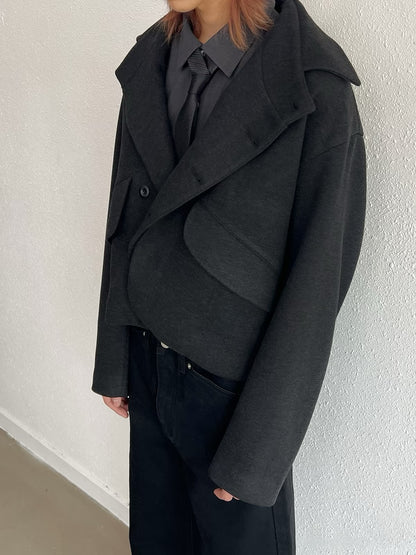 COCOON JACKET WITH CASHMERE BLEND