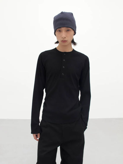 SLIM FIT HENLEY SLEEVE