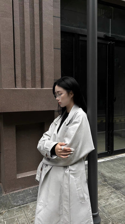 ADJUSTABLE BELT TRENCH COAT
