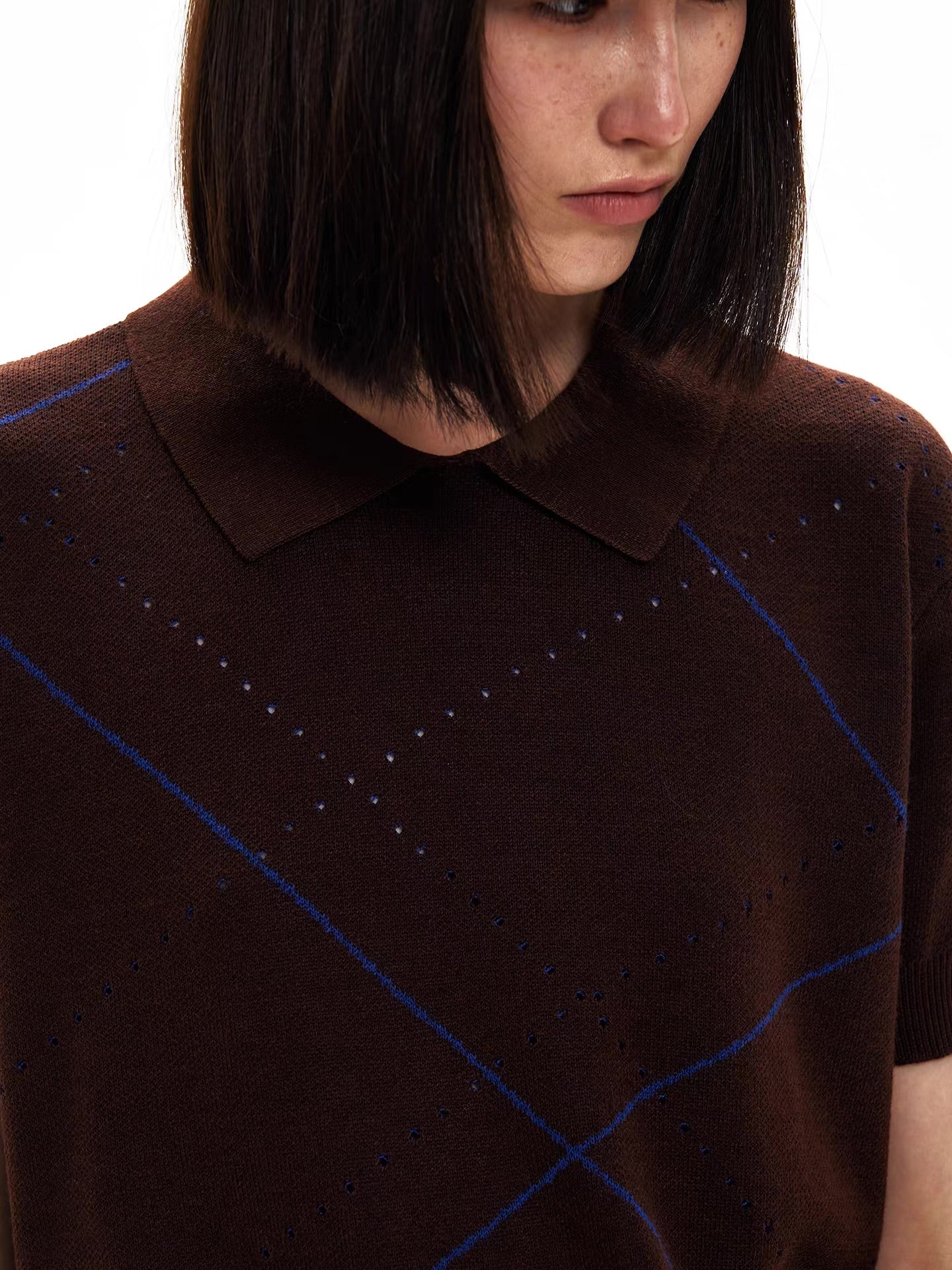 GEOMETRIC POLO TEE