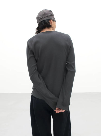 SLIM FIT HENLEY SLEEVE