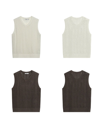 KNIT V-NECK VEST 