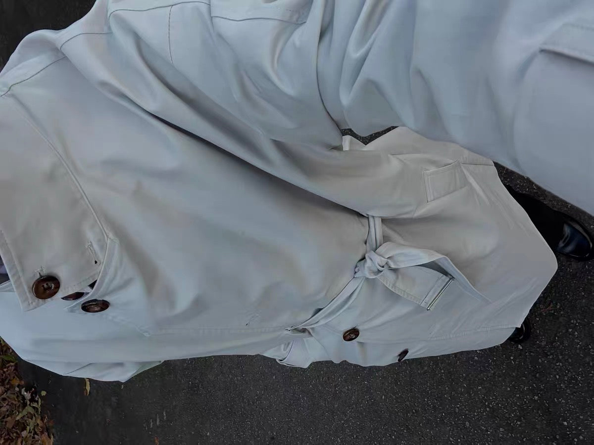 ADJUSTABLE BELT TRENCH COAT
