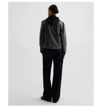 COATED TYPE THREE BIKER JACKET ブラック