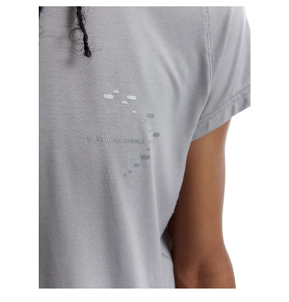 TENCEL WOOL PRINTED CROP TEE