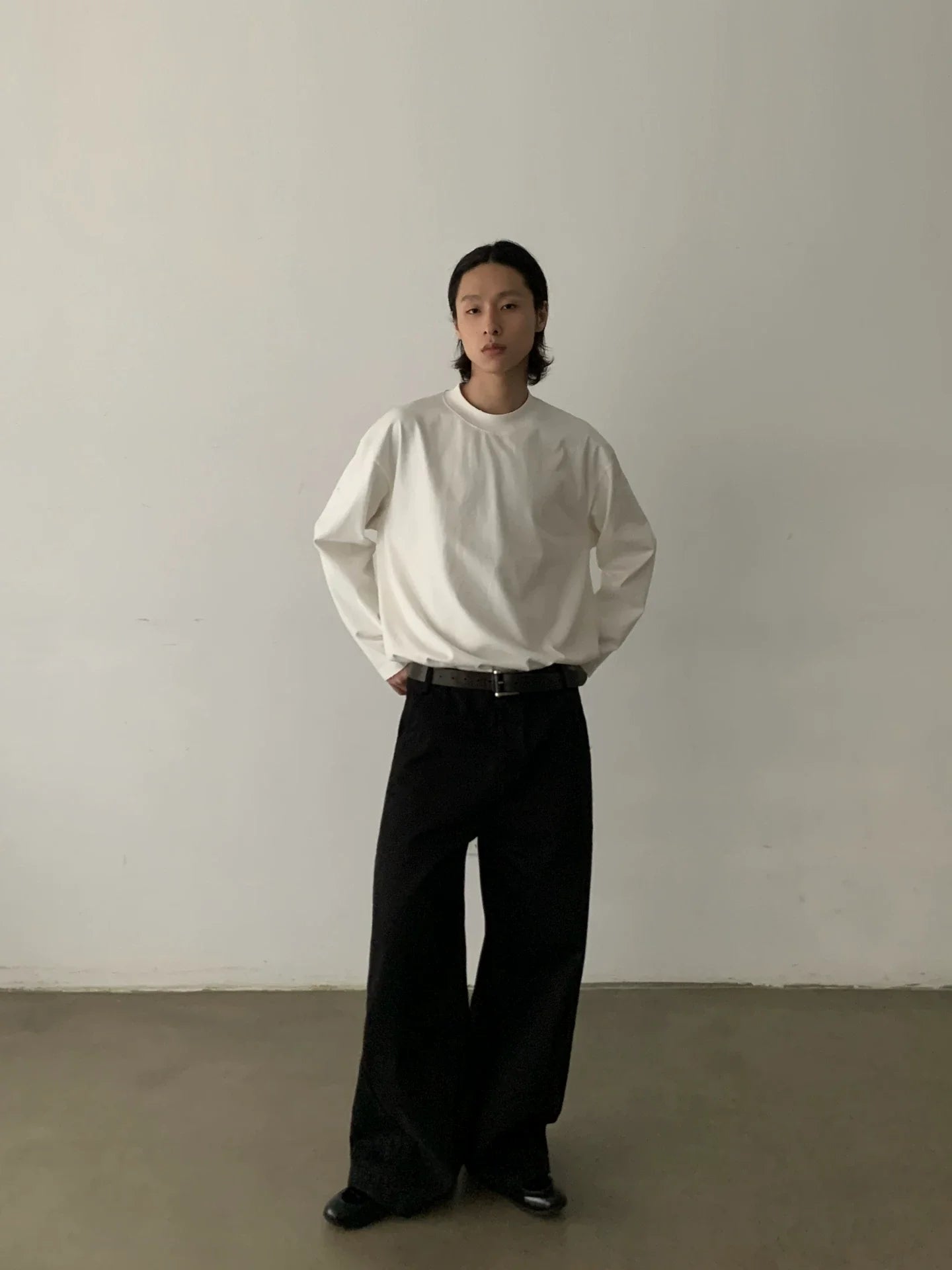 RETRO WIDE-LEGGED CASUAL PANTS