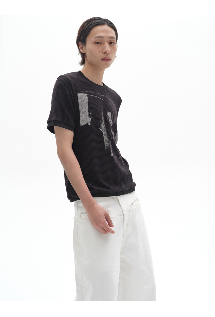 LIGHT ROCK PRINT T-SHIRT