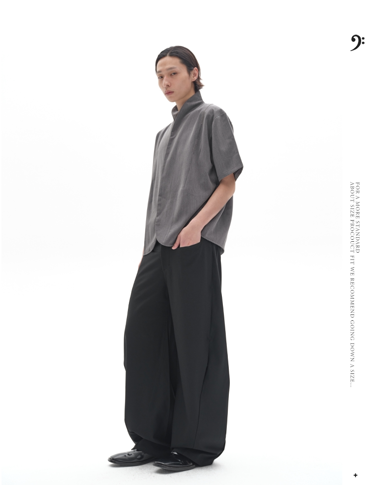 DRAPED SIDE STRIPE PANTS