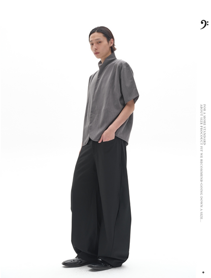 DRAPED SIDE STRIPE PANTS