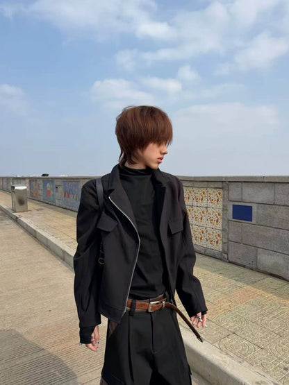 DECONSTRUCTED SUIT JACKET WITH ZIPPER