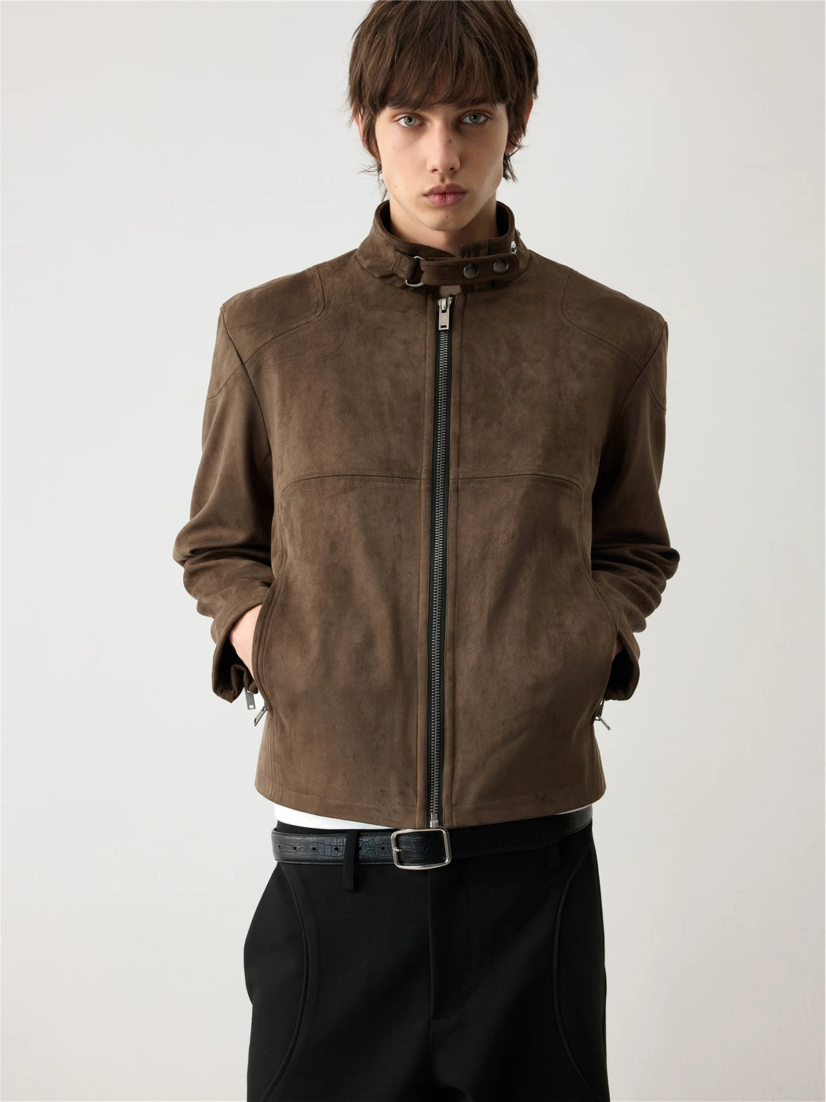 DECONSTRUCTED SUEDE JACKET