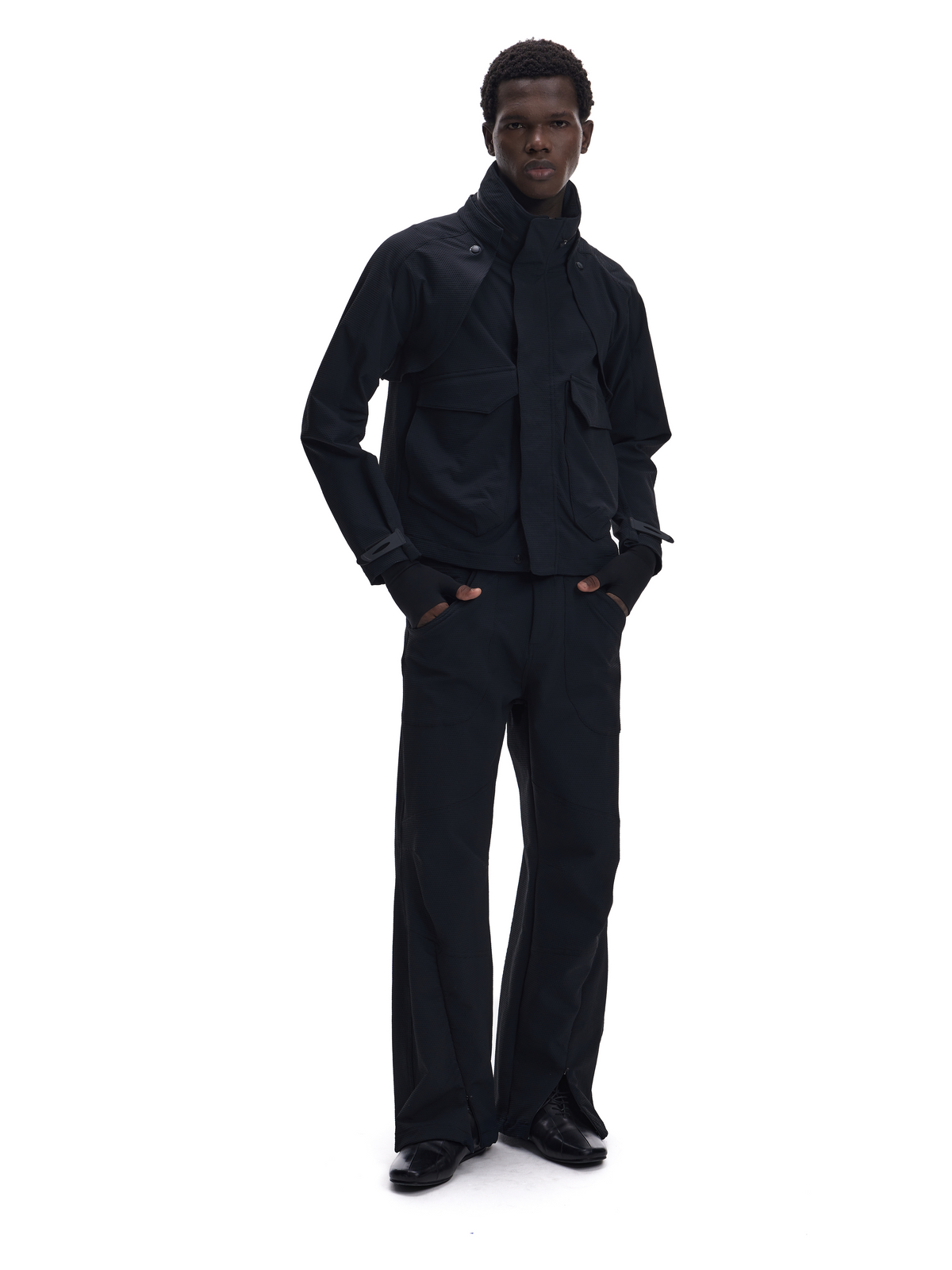 HONEYCOMB TEXTURED WATER-RESISTANT JACKET