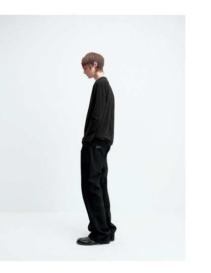 ASYMMETRICAL BUTTON-UP COTTON TOP