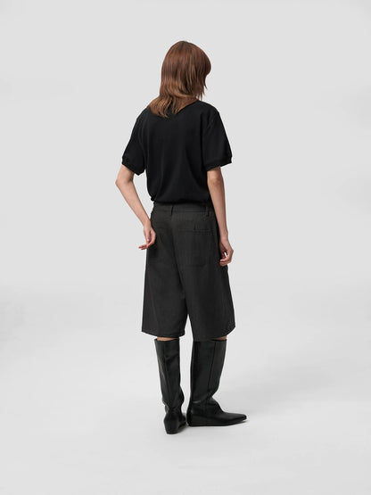 V-NECK DOUBLE LAYER T-SHIRT