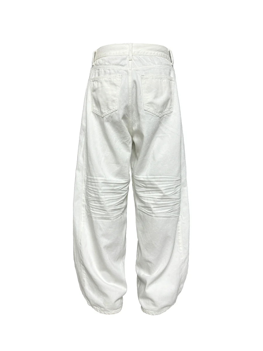 CRISP WHITE WIDE-LEG JEANS