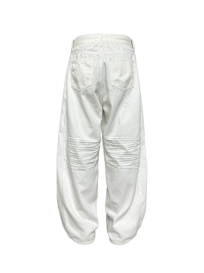 CRISP WHITE WIDE-LEG JEANS