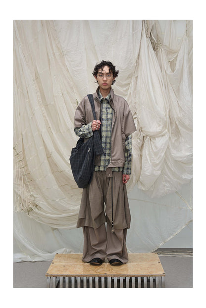 ELEGANT DRAPED PLEATED PANTS