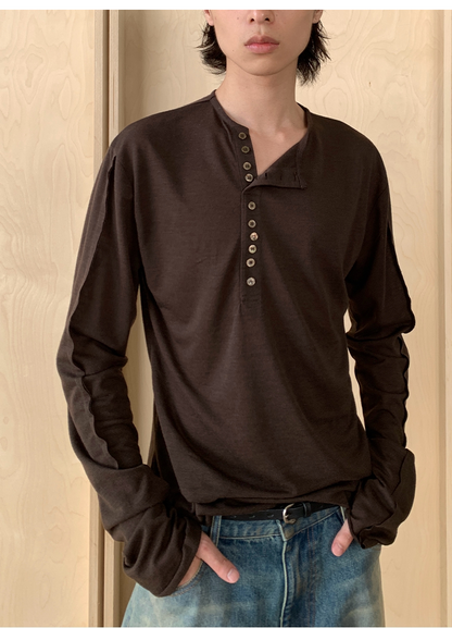 SLEEK BUTTONED LONG SLEEVE
