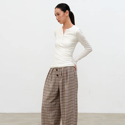 TWISTED WAIST LONG-SLEEVE TOP