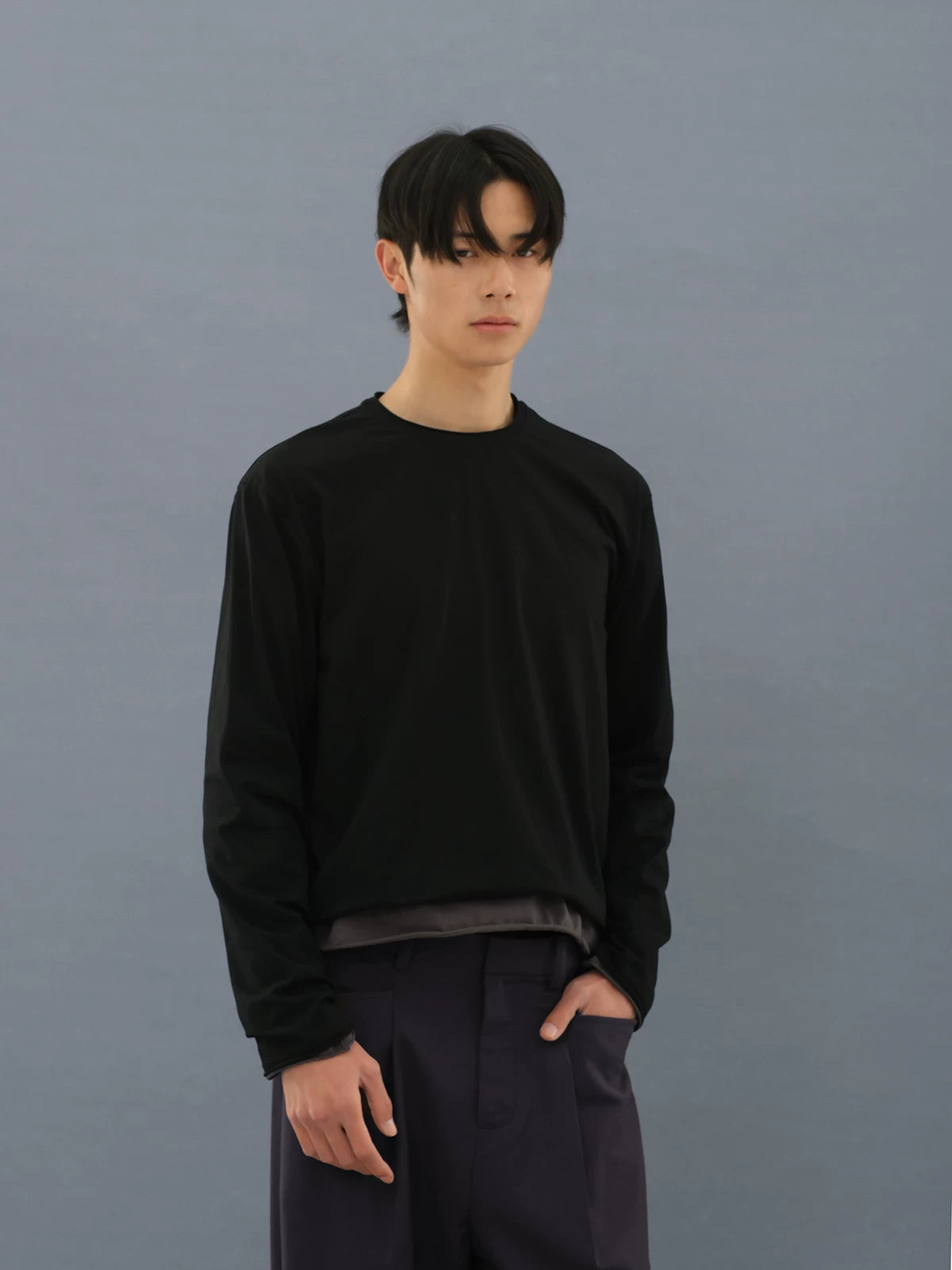 ROLLED  LONG SLEEVE T-SHIRT