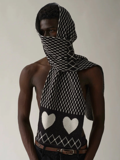 TEXTURED KNIT NECK SCARF