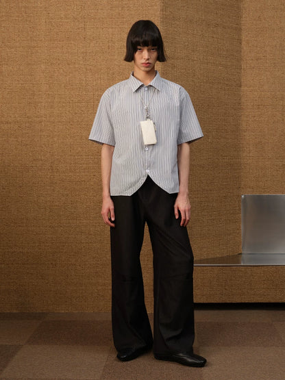 CURVED STRIPE SHORT SLEEVE SHIRT